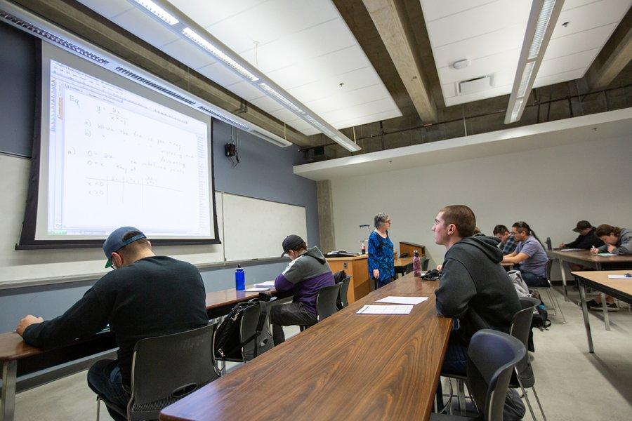 Students in a classroom.