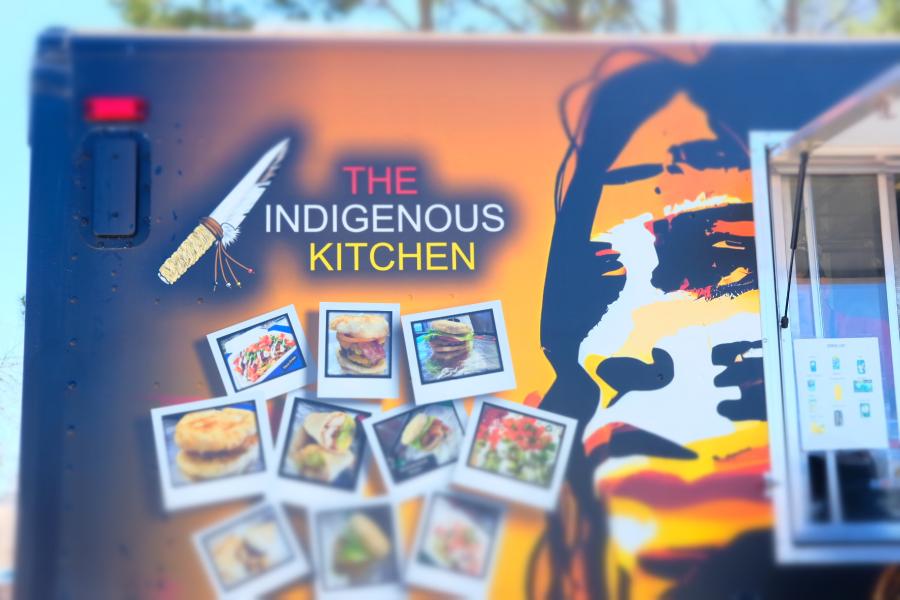Food truck for an Indigenous kitchen vendor at a pow wow