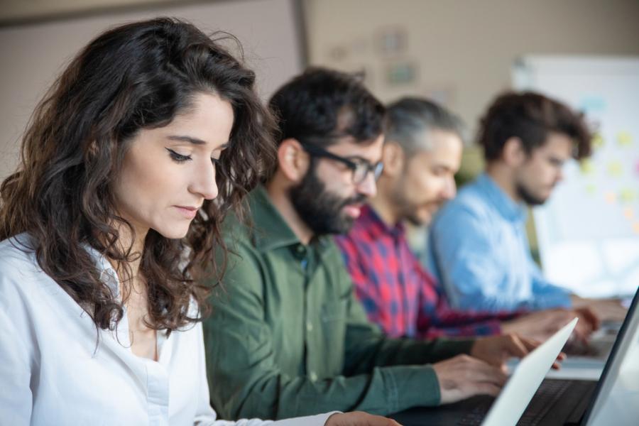 row of studions adults